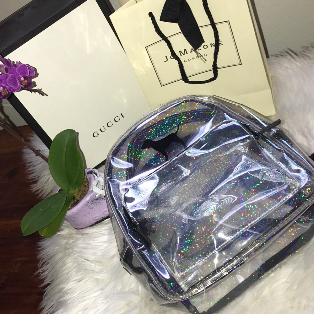 NWOT Victoria’s Secret Pink Mini Clear Backback